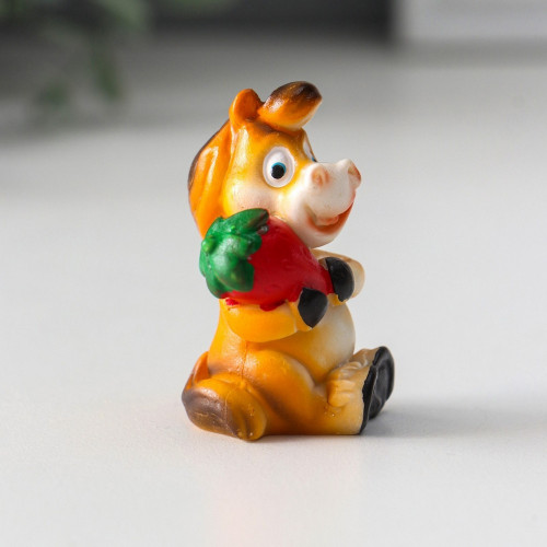 Фигурка полистоун «Коняшка с фруктиком», 2.2×2.5×4.7 см, МИКС, 2 штуки