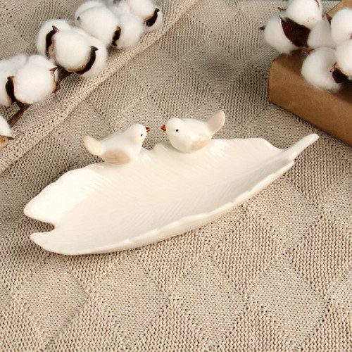 Декоративная подставка для мелочей TAKE IT EASY «Пташки», 21×8×5см, белая