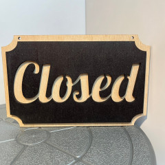 Табличка деревянная (OPEN/CLOSED)