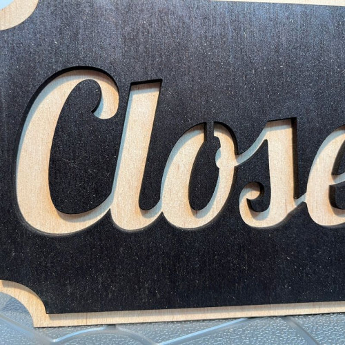 Табличка деревянная (OPEN/CLOSED)