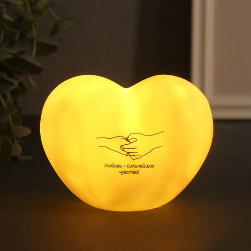 Ночник "Сердце" (Руки) LED 3хLR44 8х11х7см 