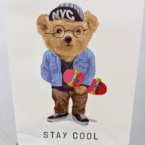 Пакет подарочный "Стильные мишки" stay cool 32*45*15
