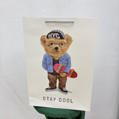 Пакет подарочный "Стильные мишки" stay cool 32*45*15