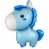 Фольгированная фигура с гелием - Пони голубой  (86 см) + грузик
