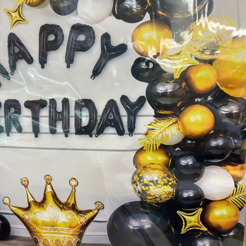 Набор фольгированных и латексных шаров Фотозона Happy Birthday