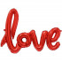 Шар (41''/104 см) Фигура, Надпись "Love", Красный