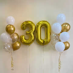 Набор шаров с гелием № 656 - с цифрами 30
