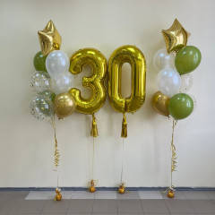Набор шаров с гелием № 658 - с цифрами 30