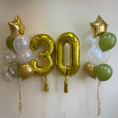 Набор шаров с гелием № 658 - с цифрами 30