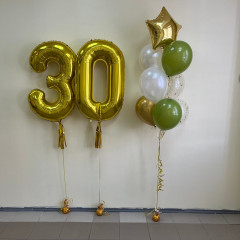 Набор шаров с гелием № 659 - с цифрами 30