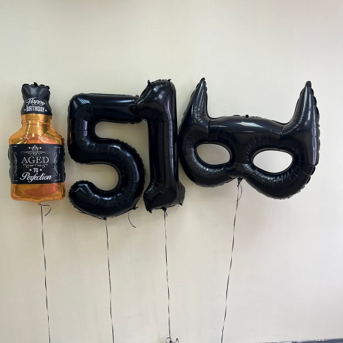 Набор шаров с гелием № 663 - с цифрами 51