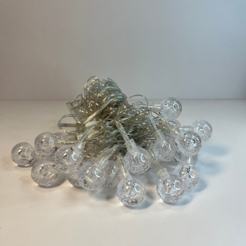 Гирлянда «Нить» 10 м, насадка "Шарики", 40 LED, свечение мульти (RG/RB), мигание, 220 В