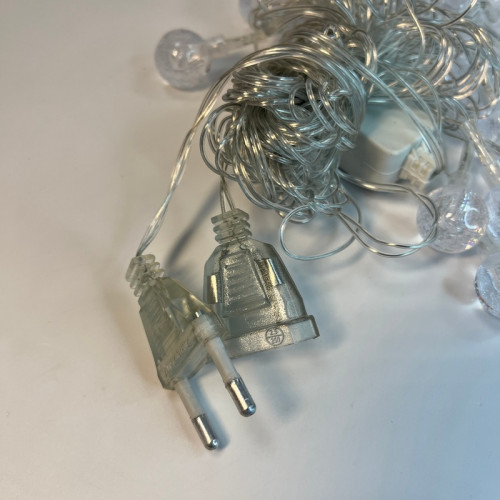 Гирлянда «Нить» 10 м, насадка "Шарики", 40 LED, свечение мульти (RG/RB), мигание, 220 В