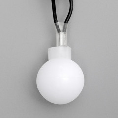 НИТЬ DCR. 5 м, с насад. “Шарики Белые”, IP20, Н.Т. LED-30-220V, 8 режимов, БЕЛЫЙ     
