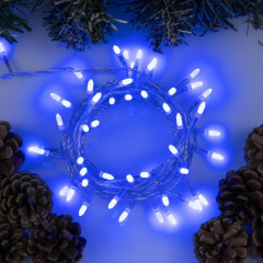 НИТЬ DCR. 5 м, “Игла”, IP20, Н.С. LED-50-220V, 8 режимов, СИНИЙ