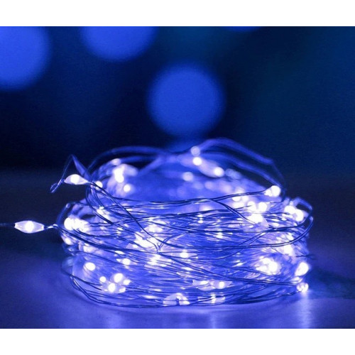 Светодиодная гирлянда, Роса 30 Led, IP14, 3 м. Синий